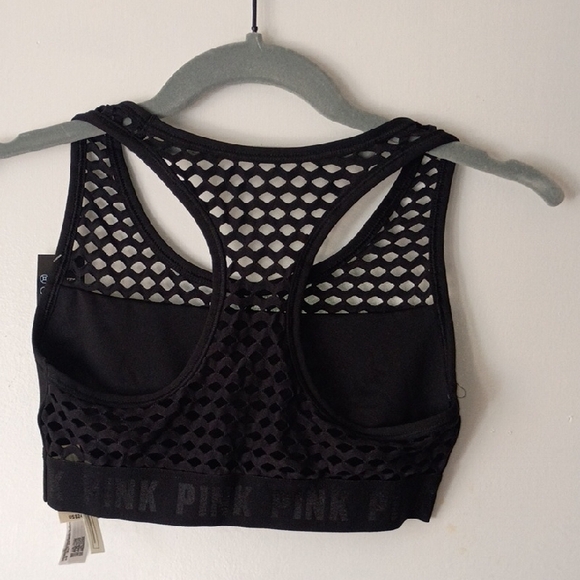 Victoria's Secret Sports Bra Size Small Pink VS Ultimate Unlined Strappy Back - Picture 3 of 4